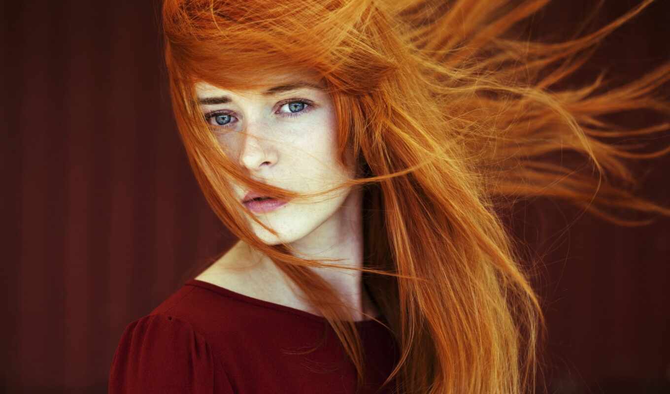 девушка, женщина, red, волосы, пост, который, color, redhead, оттенок, fiery