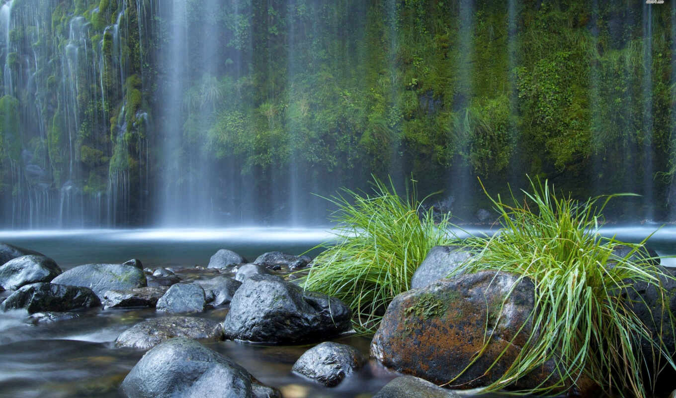 природа, desktop, free, water, водопад
