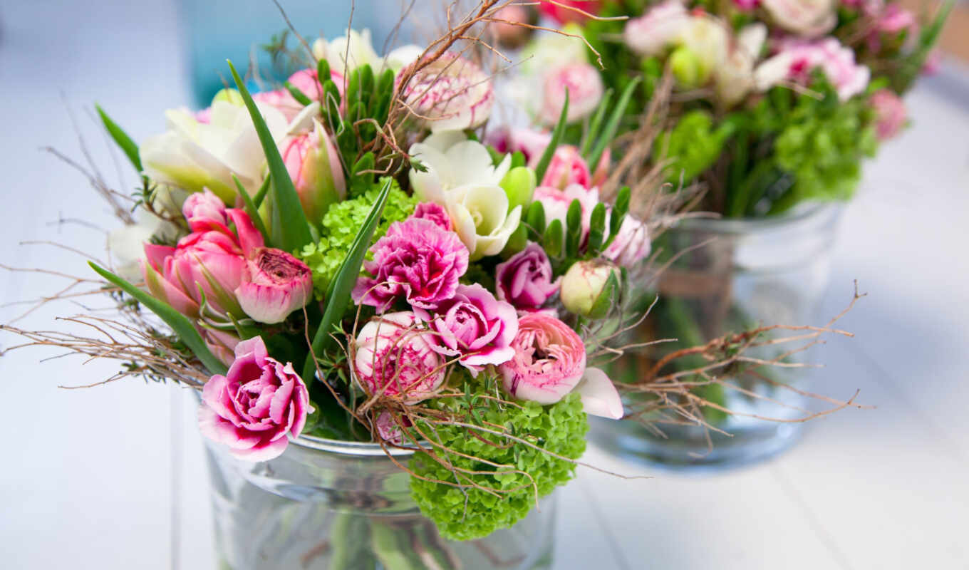 цветы, line, букет, ваза, small, люпин, toulouse, пион