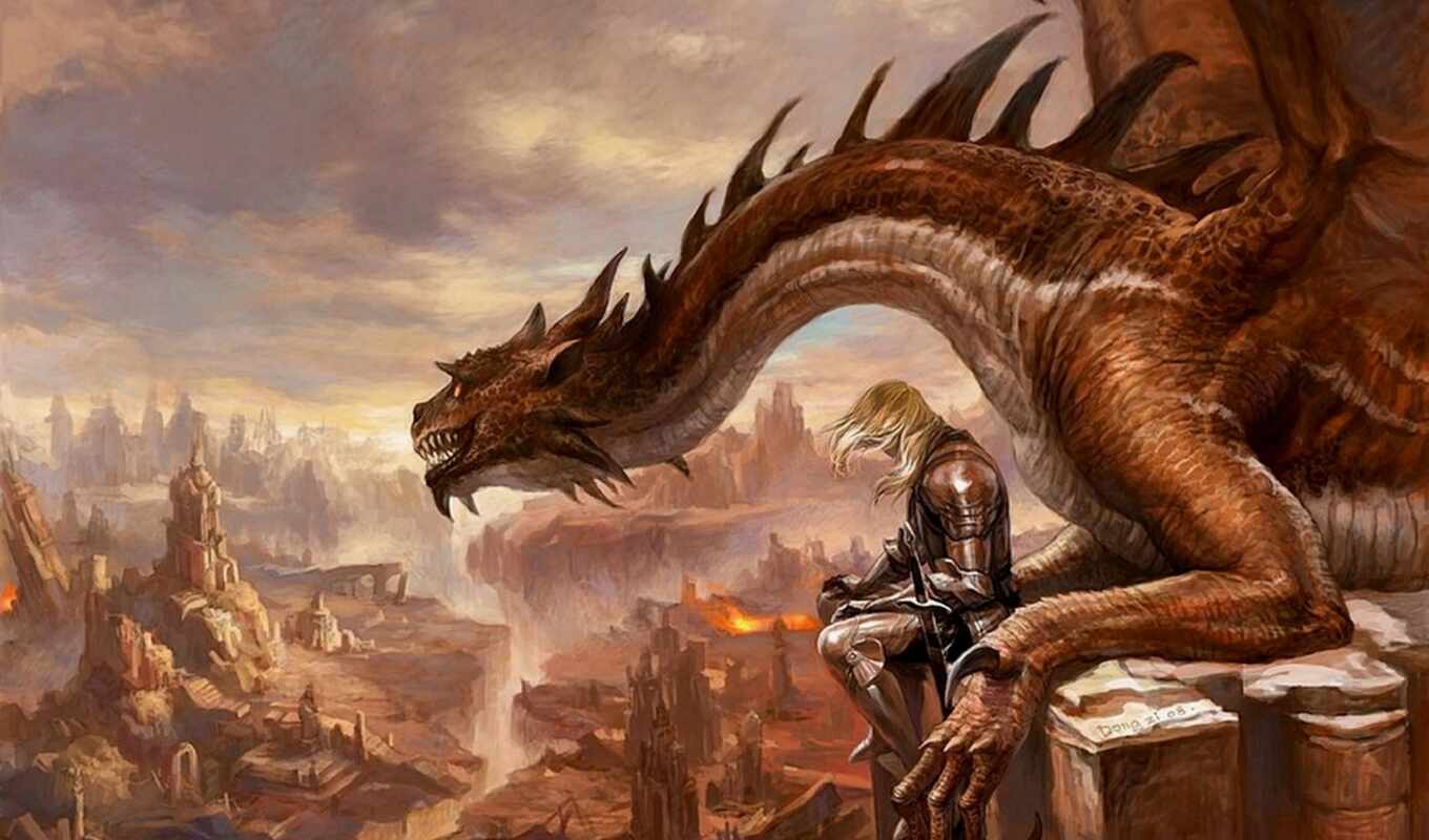 дракон, рыцарь