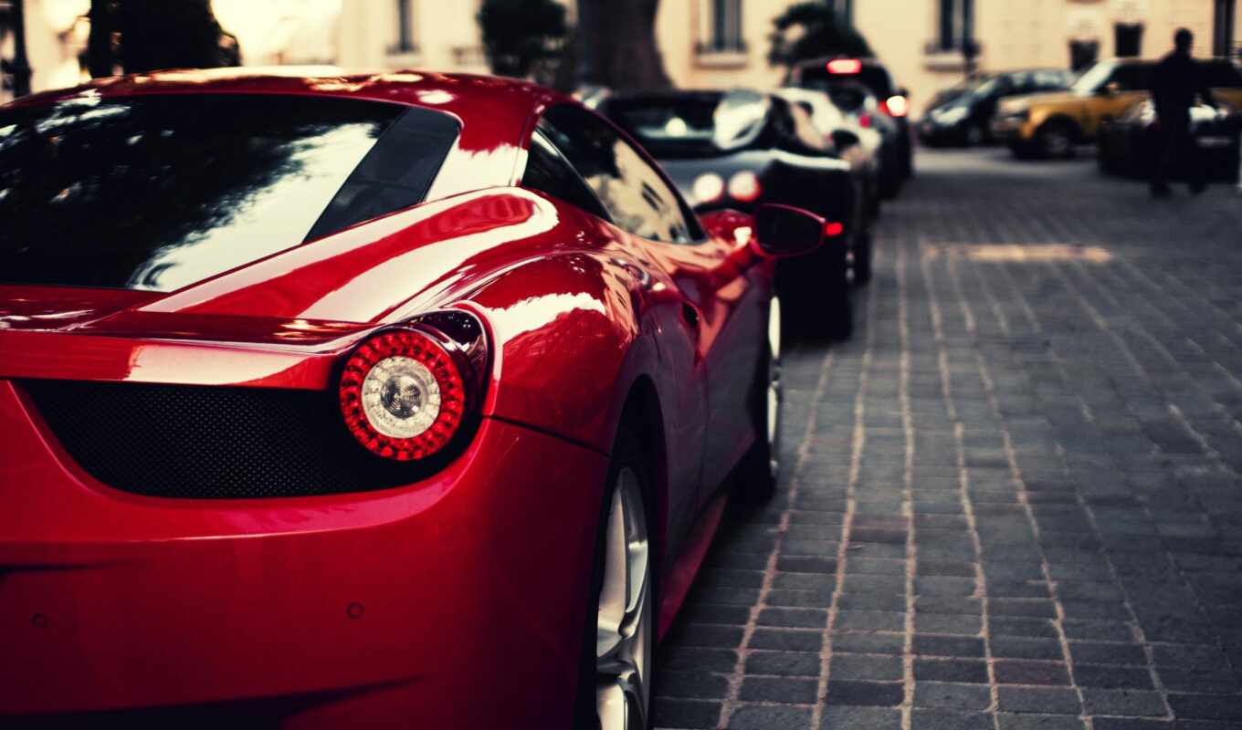 black, red, ferrari, bugatti, Italy, veyron