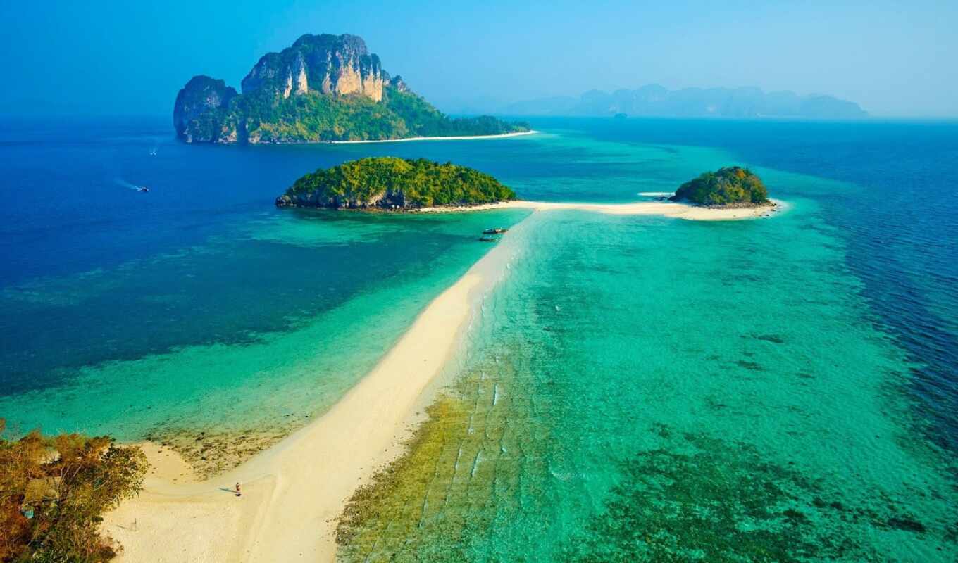 пляж, остров, день, таиланд, лодка, поездка, travel, package, лип, andaman