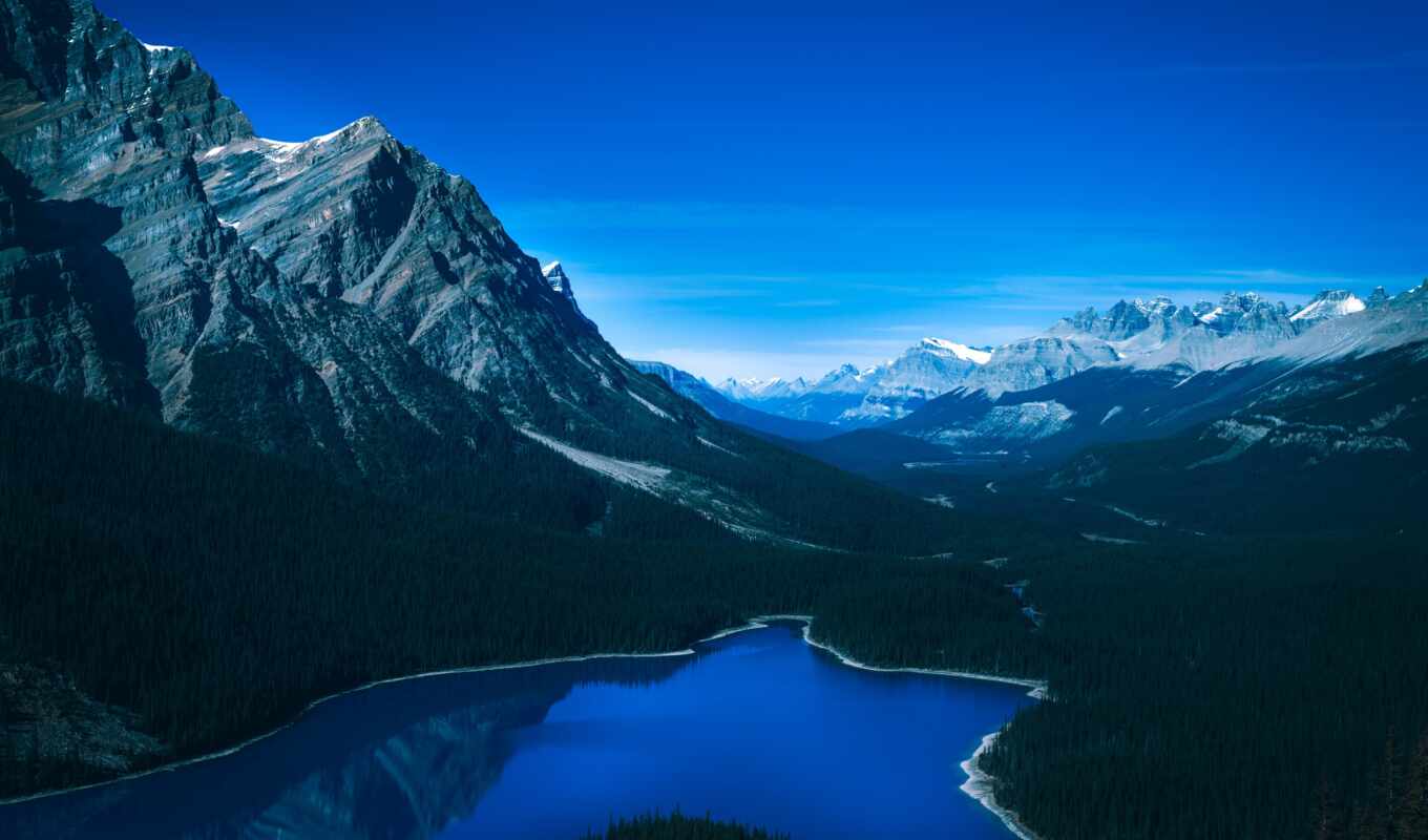 lake, mountain, add, Canada, park, national, banff, iphone, pieto, screensaver