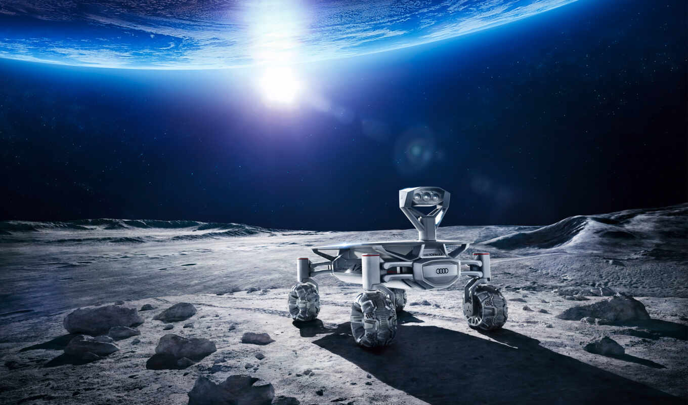 луна, ауди, quattro, лунно, rover, миссия, ученые