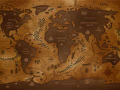 мир, карта, древняя