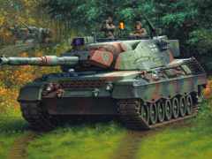 рисунок танка леопард