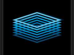 черный samsung s9 с голубым и черным геометрическим дизайном