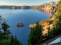 озеро, кратер, Орегон