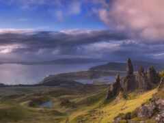 небо, шотландия, остров