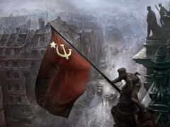 советский, флаг, рейхстаг