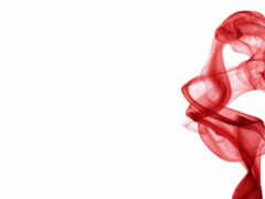 дым кружится в воздухе на белом фоне