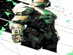 закрытие человека в костюме со шлемом на