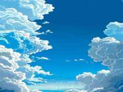 есть изображение картины неба с облаками