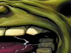 халк лицом с зубастой ухмылкой и зубастой ухмылкой