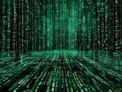 зеленый и черный фон со многими рядами чисел