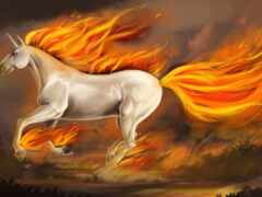 лошадь, fiery, fantastic