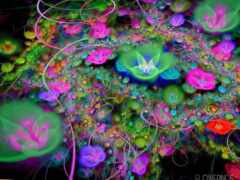 фрактал, цветок, искусство