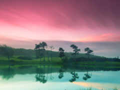 есть лодка, которая сидит на воде в воде