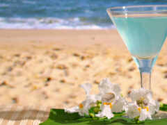 пляж, коктейль, напиток