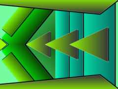 стрелки, указывающие в противоположных направлениях на зеленом и черном фоне