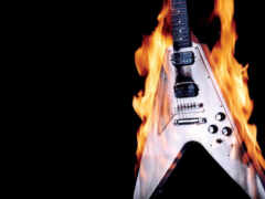 горящий гитара