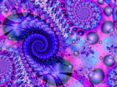fractal, spiral, яркий