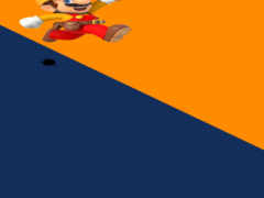 есть изображение персонажа марио-броса, летящего по воздуху