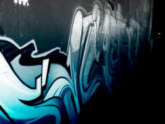 граффито, искусство, синее