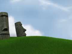 moai, pâques, ecran