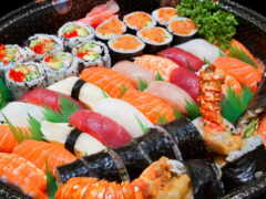 суши, ретро, морепродукты
