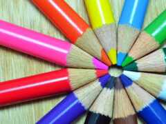 карандаш, цветной, мелок