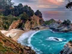 пляж, океан, Калифорния