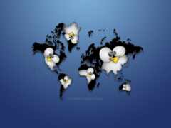 tux во всем мире - мир «открытый источник»
