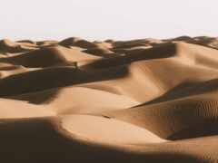 арафы песчаных дюн в пустыне с небесным фоном