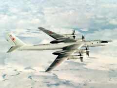 стратегический, бомбардировщик, ракетоносец Ту-95