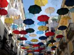 зонтик, улица, город