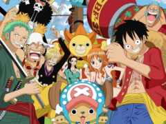 группа персонажей мультфильма, стоящих вокруг друг друга с мечами