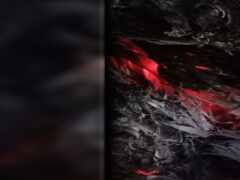 закрытие мобильного телефона с красным светом на нем