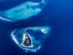 мальдивские острова, антенна, остров