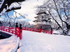 япония, зима, снег