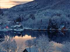 норвегия, Зима, Ночь 101586 Разрешение 1920x1080