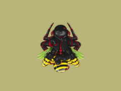 есть фотография мужчины в черно-желтом наряде