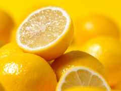 лимон, желтая