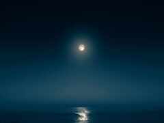 луна, ночь, свет