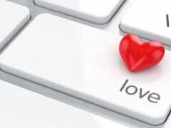 любовь, сердце, клавиатура