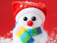 снеговик, снег, шарфик