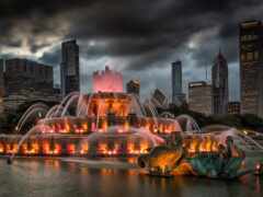 fountain, buckingham, chicago