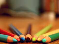 карандаш, цветной, мелок