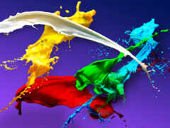 существует три разных цвета краски, которые смешиваются вместе