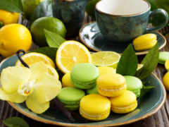 макаруны, лимоны